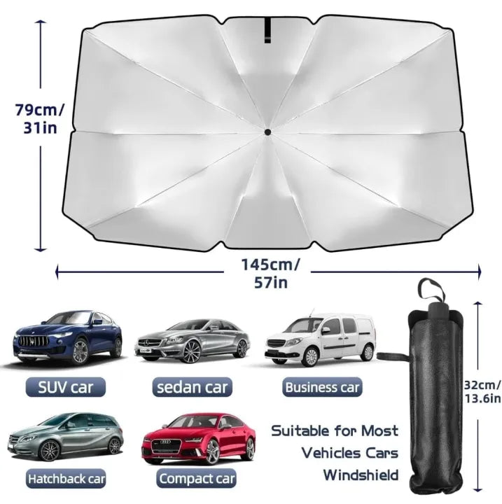Foldable Car Windshield Sun Shade Umbrella