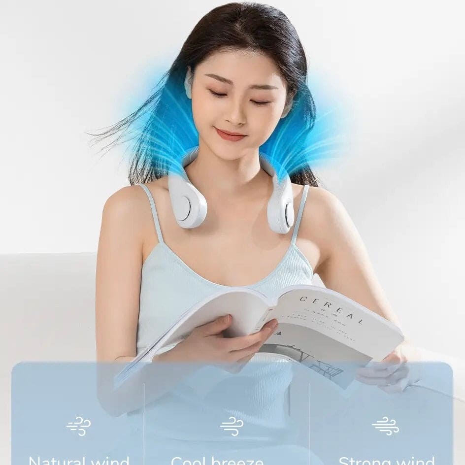 CoolBreeze Pro – USB Rechargeable Neck Fan (3 Speed, 360° Airflow)