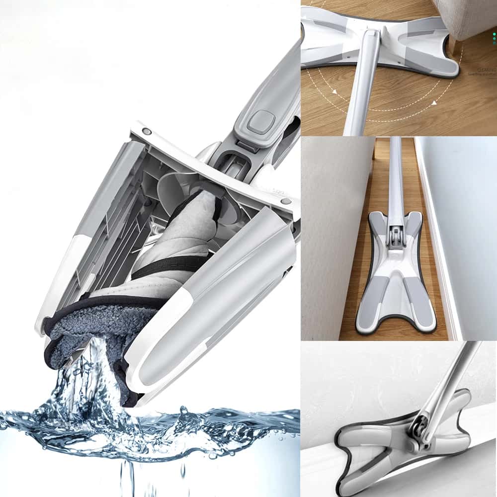 Rotating X Mop Flat Microfiber Floor Mop